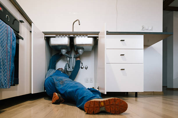 Professional Emergency Plumber technician working in Beecher, MI